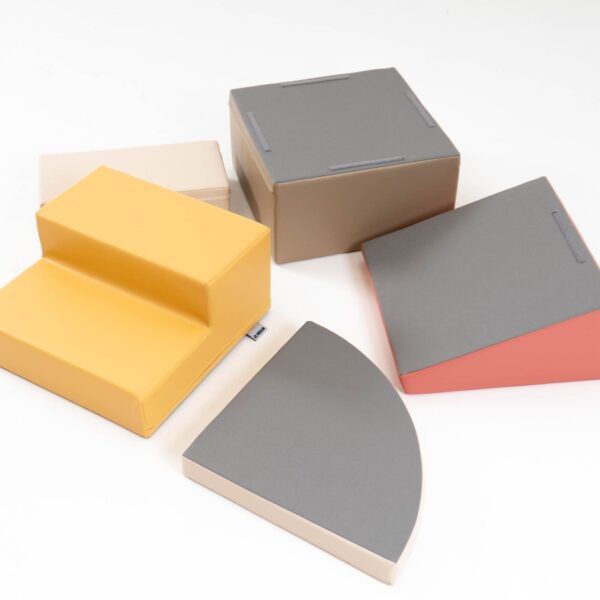 Soft Play 5 Foam Block Set - Pastel Pink Corner Climber - Image 8