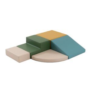 Softplay-Set mit 5 Schaumstoffblöcken – pastell-türkiser Eck-Kletterer