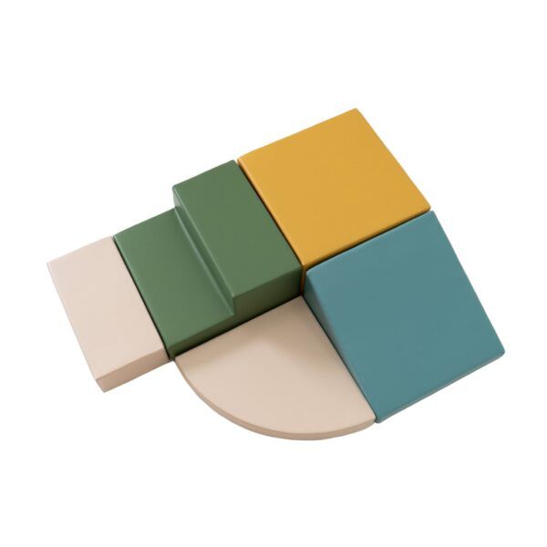 Soft Play 5 Foam Block Set - Pastel Turquoise Corner Climber - Image 11