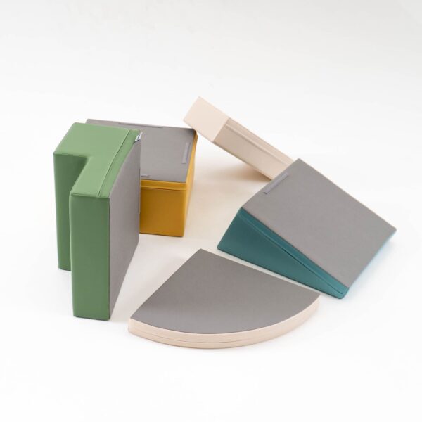 Soft Play 5 Foam Block Set - Pastel Turquoise Corner Climber - Image 7