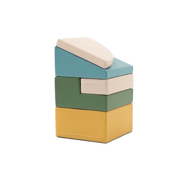 Soft Play 5 Foam Block Set - Pastel Turquoise Corner Climber - Image 10