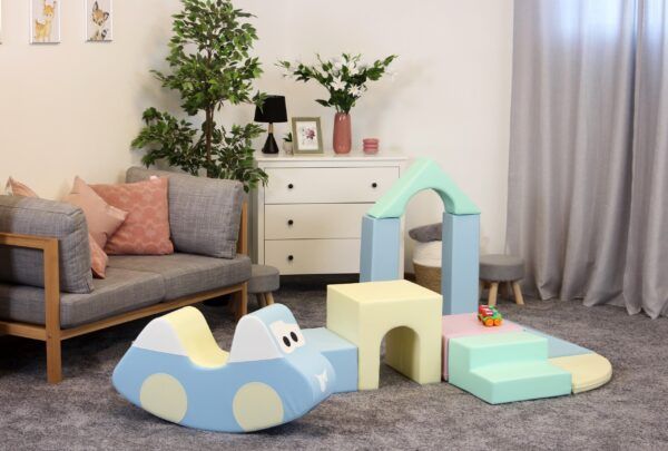 Soft Play 10 Foam Block Set - Light Pastel Creativity - Image 3