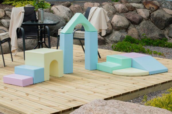 Soft Play 10 Foam Block Set - Light Pastel Creativity - Image 5