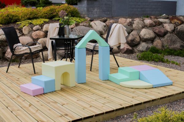 Soft Play 10 Foam Block Set - Light Pastel Creativity - Image 4