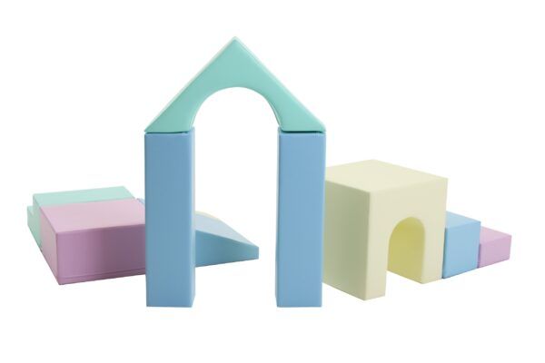 Soft Play 10 Foam Block Set - Light Pastel Creativity - Image 10