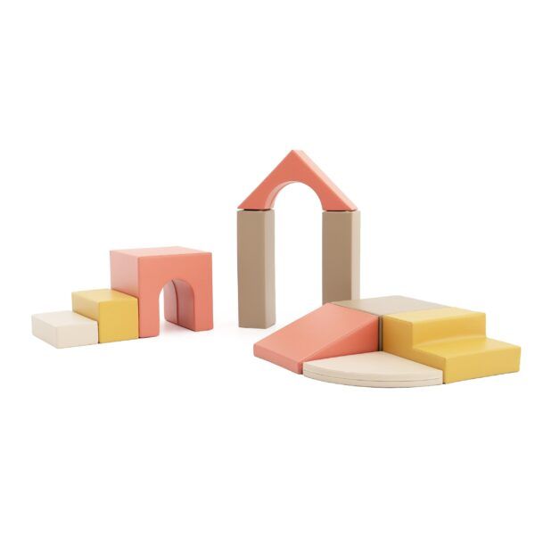 Soft Play 10 Foam Block Set - Pastel Fries Creativity - Image 2