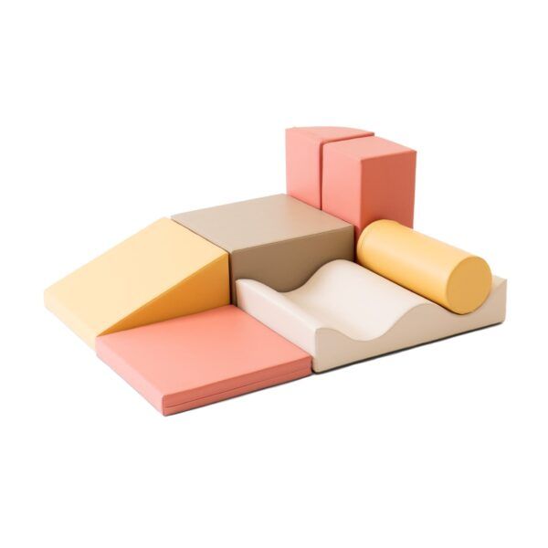 Soft Play 7 Foam Block Set - Pastel Pink Discoverer - Image 2