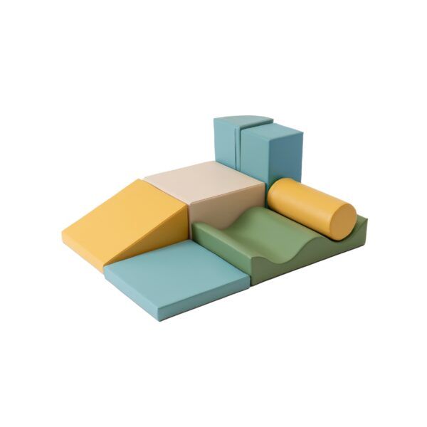 Soft Play 7 Foam Block Set - Pastel Turquoise Discoverer - Image 4