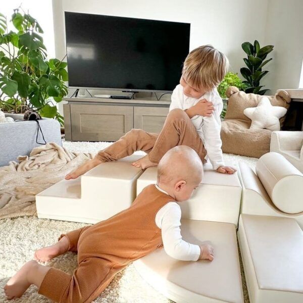 Soft Play 6 Foam Block Set - Beige Explorer - Image 5
