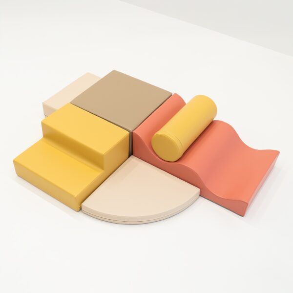 Soft Play 6 Foam Block Set - Pastel Pink Explorer - Image 9