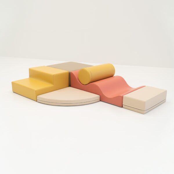 Soft Play 6 Foam Block Set - Pastel Pink Explorer - Image 6