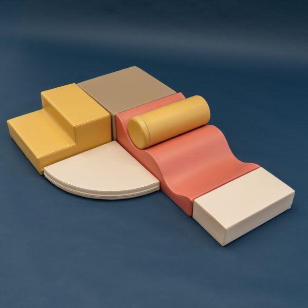 Soft Play 6 Foam Block Set - Pastel Pink Explorer - Image 29