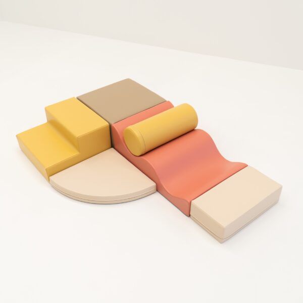 Soft Play 6 Foam Block Set - Pastel Pink Explorer - Image 5