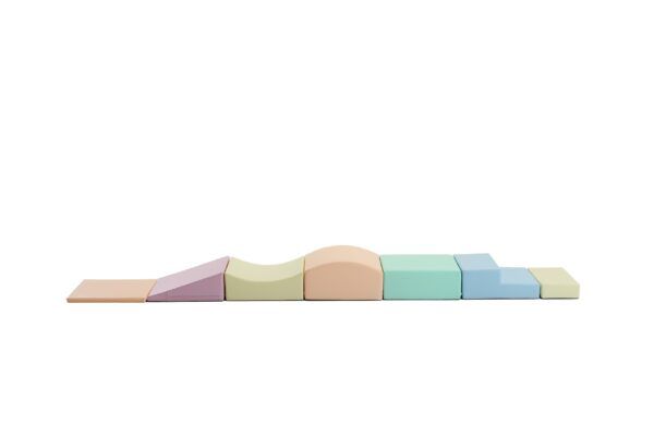 Soft Play 7 Foam Block Set - Light Pastel Little Crawler - Image 8