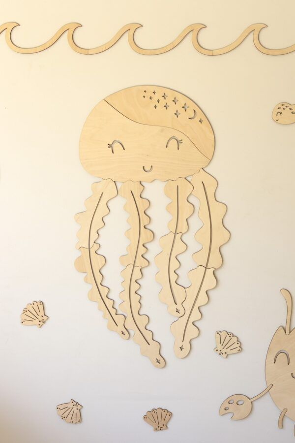 Wooden Wall Decoration - Jellyfish - Image 5