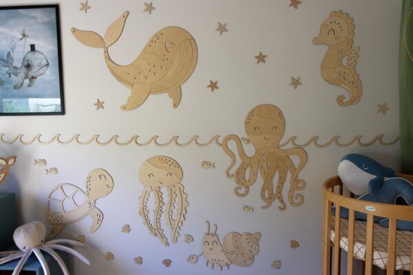 Wooden Wall Decoration - Jellyfish - Image 6