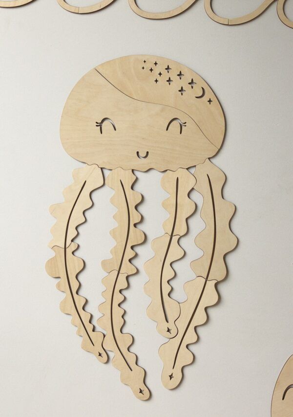 Wooden Wall Decoration - Jellyfish - Image 3