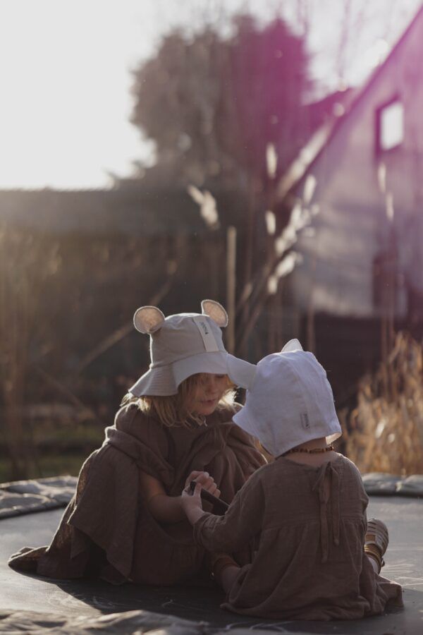 Kids Hat with Ears - Beige - Image 4