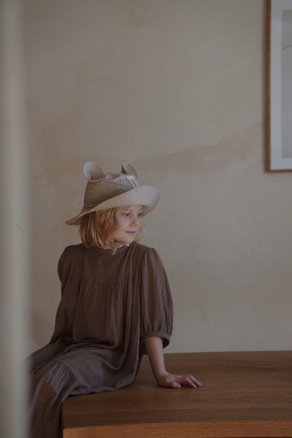 Kids Hat with Ears - Beige - Image 5