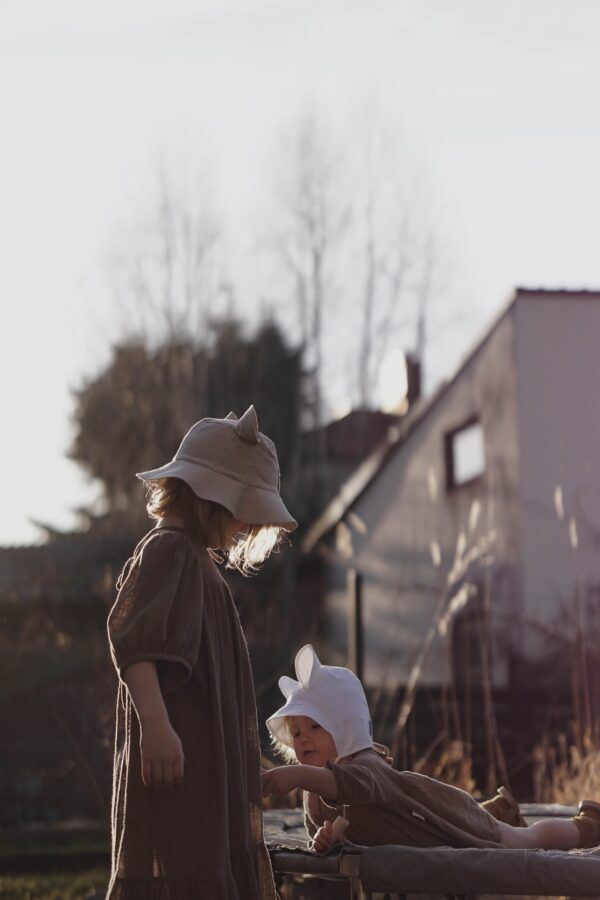 Kids Hat with Ears - Beige - Image 3