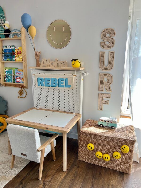 Kids Room Emoji Mirror – Child-Friendly Acrylic & Wood - Image 4