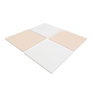 Große Schaumstoff-Puzzlematten - Beige / Weiß