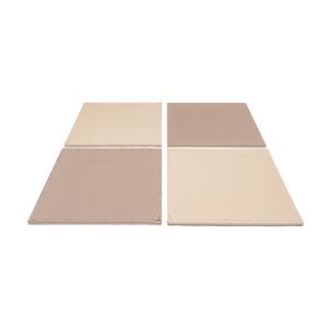 Große Schaumstoff-Puzzlematten - Beige / Dunkelbeige