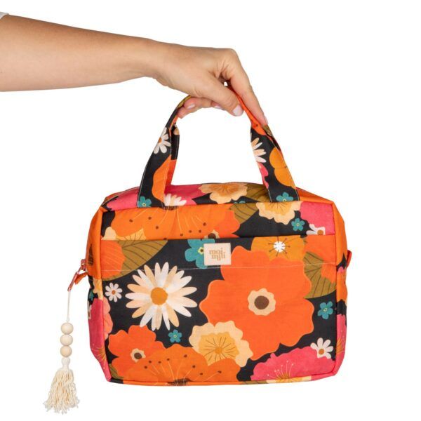 Große Kosmetiktasche - Picknick mit Blumen – Bild 8