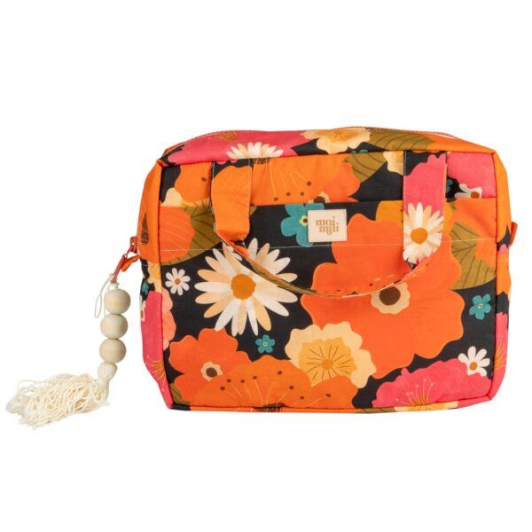 Große Kosmetiktasche - Picknick mit Blumen – Bild 6