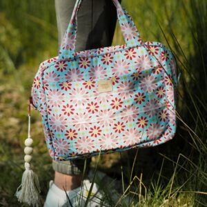Große Make-up-Tasche - Rote Blumen