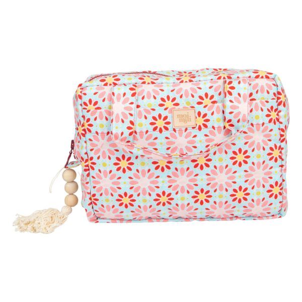 Kulturtaschen-Set (2er-Set) – Rote Blumen – Bild 6