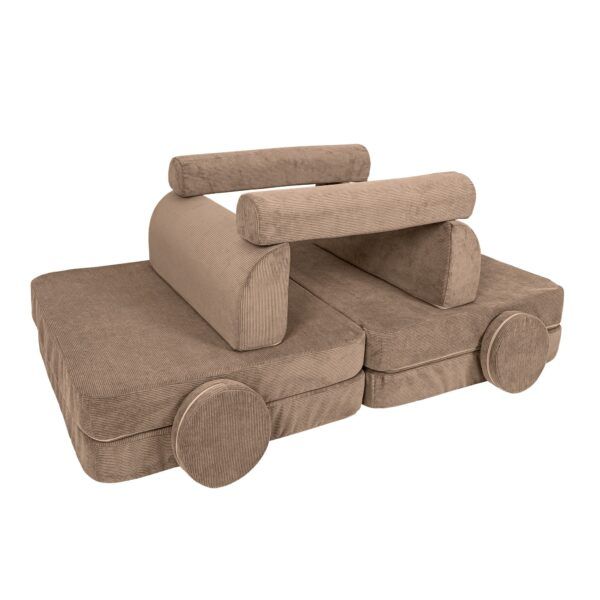 Large Modular Sofa for Kids - Slimcord Corduroy Brown - Image 2