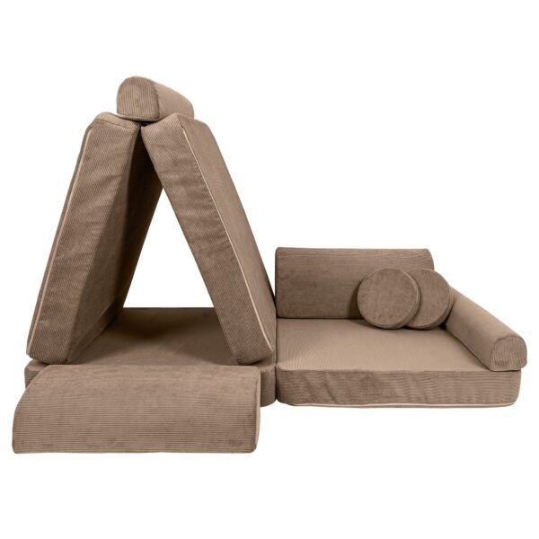 Large Modular Sofa for Kids - Slimcord Corduroy Brown - Image 6