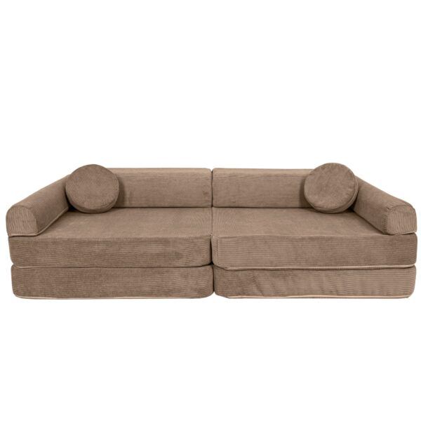 Large Modular Sofa for Kids - Slimcord Corduroy Brown - Image 8