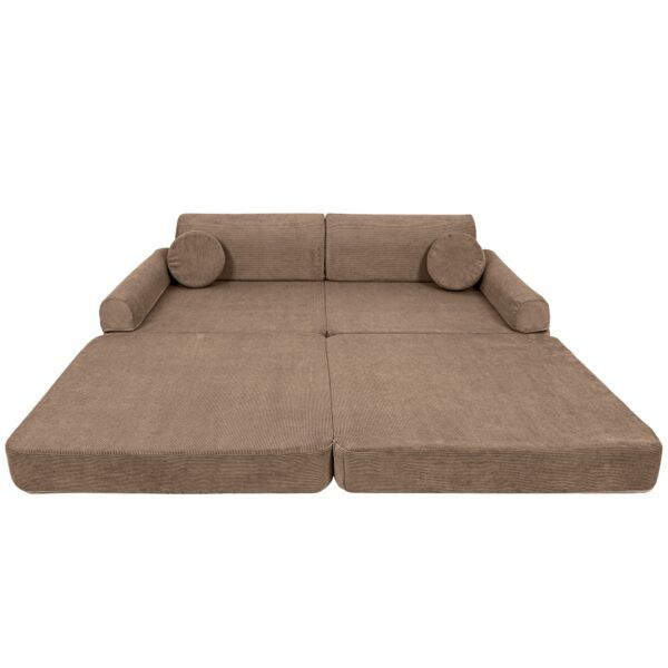 Large Modular Sofa for Kids - Slimcord Corduroy Brown - Image 4