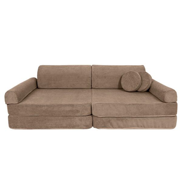 Large Modular Sofa for Kids - Slimcord Corduroy Brown - Image 7