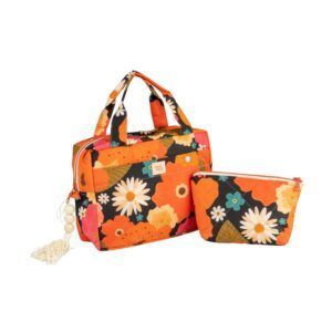 2er-Set Kosmetiktaschen – Picknick mit Blumen
