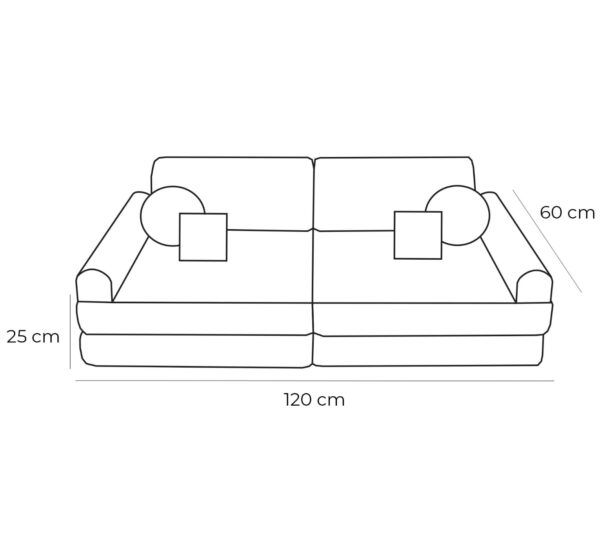 Medium Modular Sofa for Kids - Tangle Bubblegum Pink - Image 8