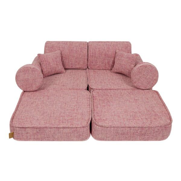 Medium Modular Sofa for Kids - Tangle Bubblegum Pink - Image 4