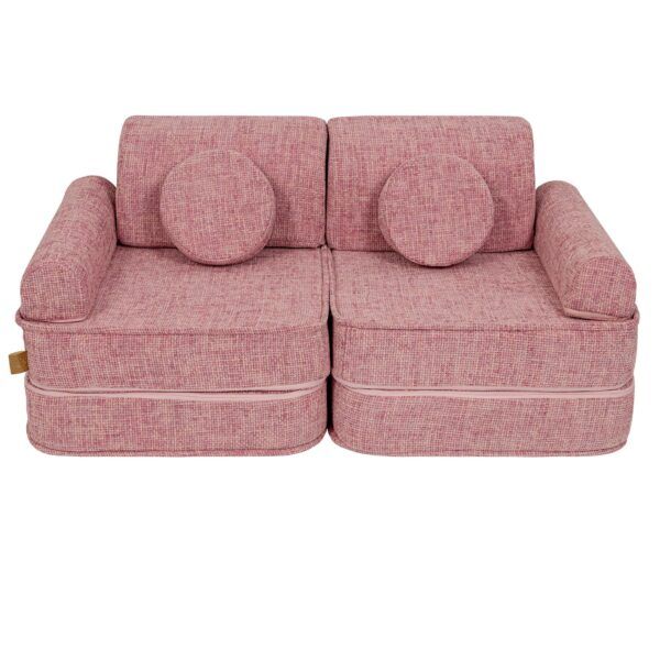 Medium Modular Sofa for Kids - Tangle Bubblegum Pink - Image 3
