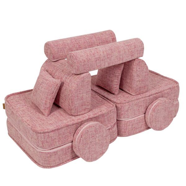 Medium Modular Sofa for Kids - Tangle Bubblegum Pink - Image 5
