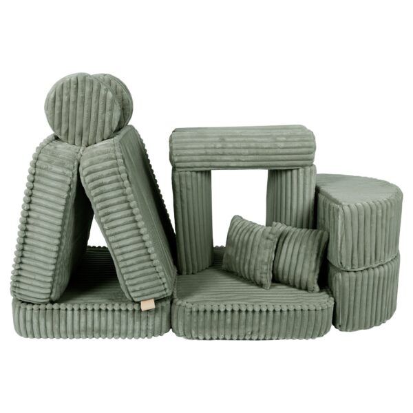 Medium Modular Sofa for Kids - Churros Sage Green Plus - Image 8