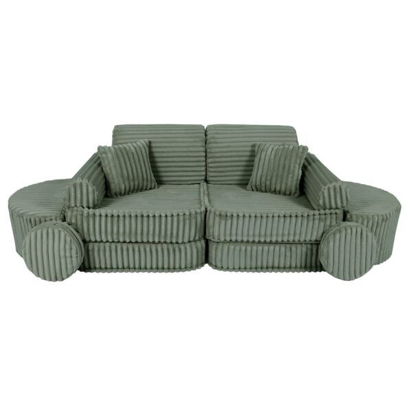 Medium Modular Sofa for Kids - Churros Sage Green Plus - Image 2