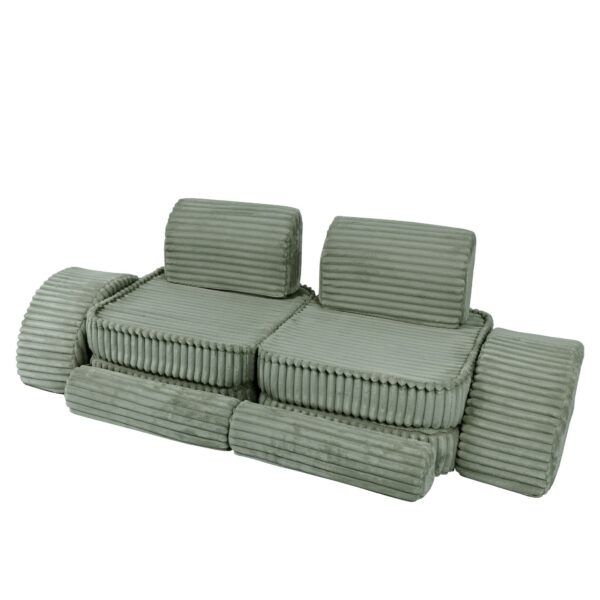 Medium Modular Sofa for Kids - Churros Sage Green Plus - Image 10