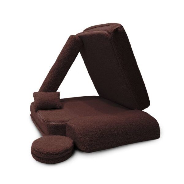 MeowBaby® Modular Children's Chair - 5 Elements, Bearly Dark Brown - Image 3