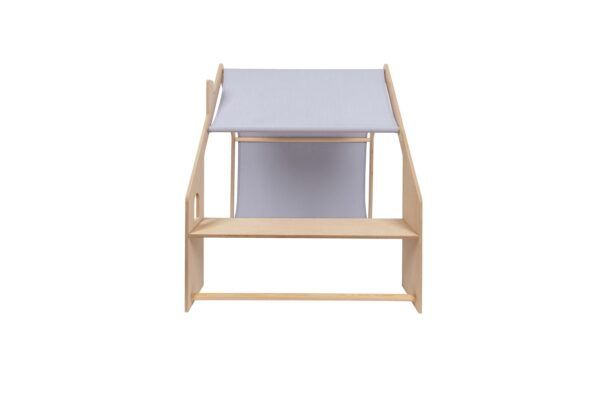 MeowBaby® Natural Wooden House for Kids - Blue Roof - Image 2