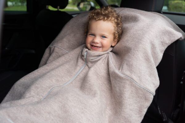 Merino Wool Car Poncho For Kids - Lamb - Image 3