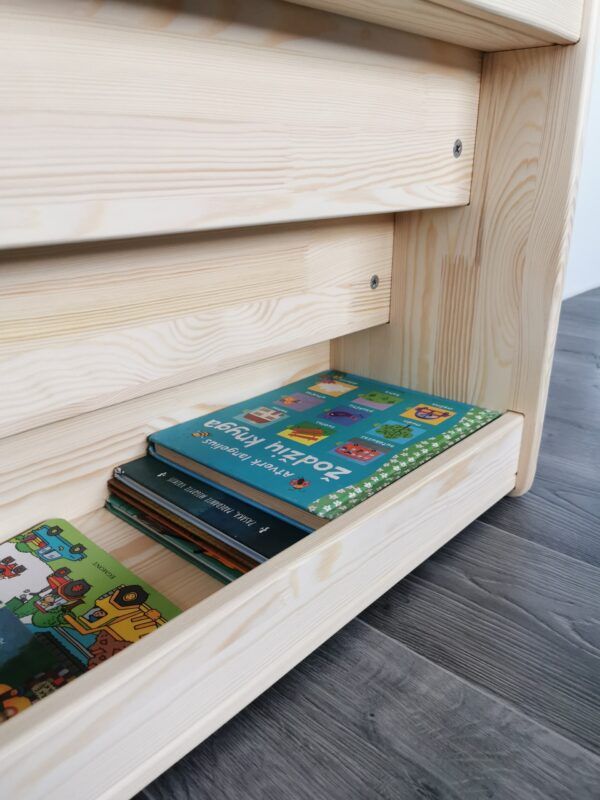 Montessori-Bücherregal mit Buchaufbewahrung - 4 Fächer – Bild 5