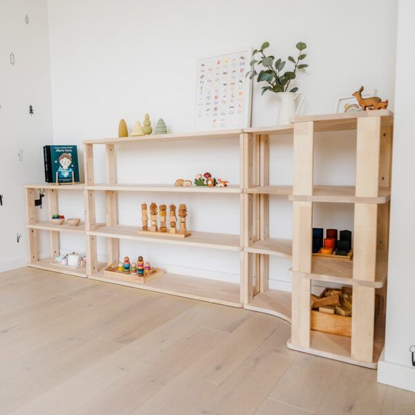 Modular Montessori Shelf Straight Mini - 3 Shelves - Image 5