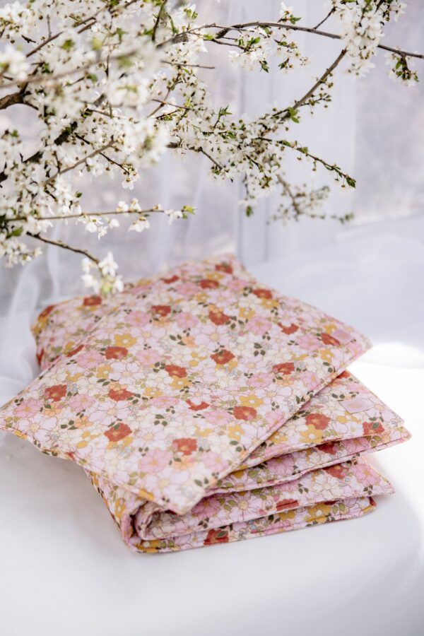 Muslin Baby Blanket + Pillow Set - Spring Garden - Image 2